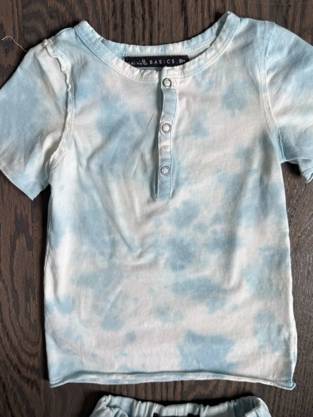 Niki Miette Boys Blue Tie-Dye Short Set Size 18M